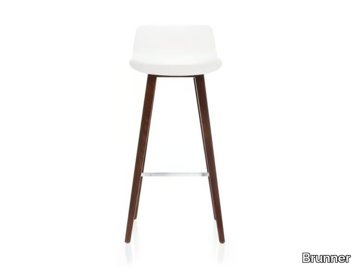 FINA BAR - High plastic stool with back _ Brunner