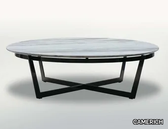 ELEMENT - Round Carrara marble coffee table _ CAMERICH