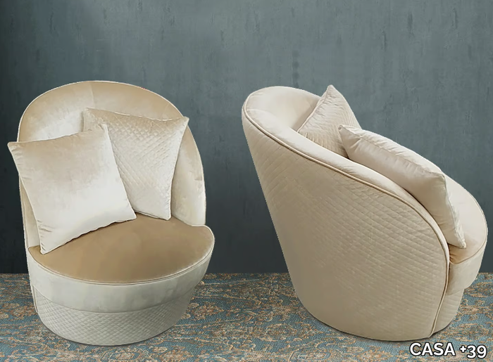 GOLD - Upholstered fabric armchair _ CASA +39