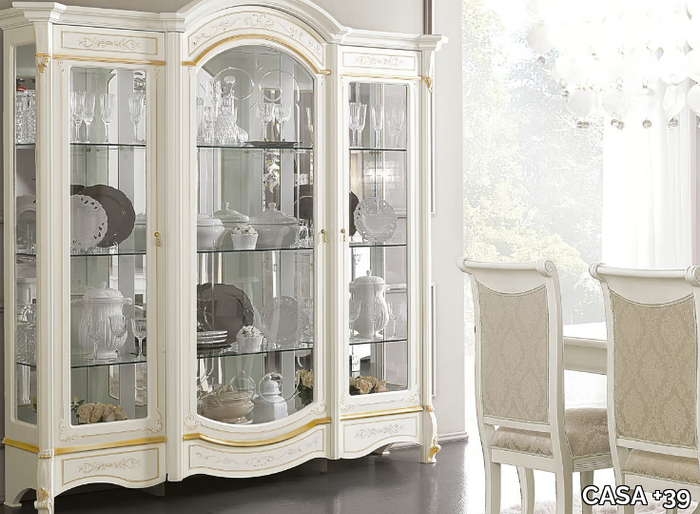 DIAMANTE - Wooden display cabinet with integrated lighting _ CASA +39