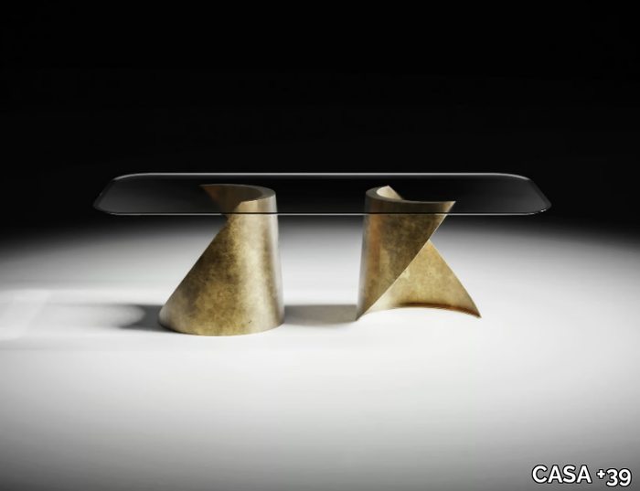 THOLOS - Rectangular glass table _ CASA +39