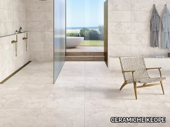 OMNIA EMPERADOR SILVER - Rectified porcelain stoneware wall/floor tiles with stone effect _ CERAMICHE KEOPE