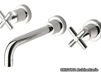 EXCLUSIVE CRIEV241 - 3 hole washbasin mixer with individual rosettes _ CRISTINA Rubinetterie