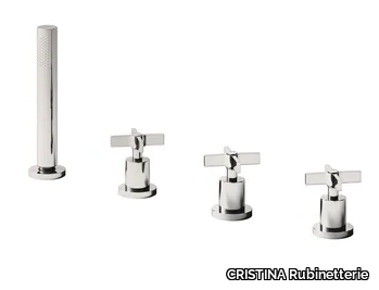 CROSS ROAD CRICR122 - Bathtub set with hand shower _ CRISTINA Rubinetterie