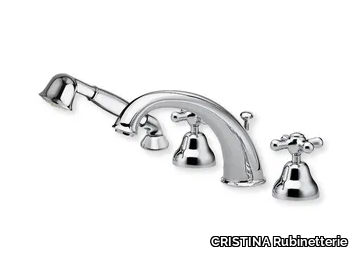 IMPERO CRIIM124 - Deck mounted 4 hole bathtub tap with hand shower _ CRISTINA Rubinetterie