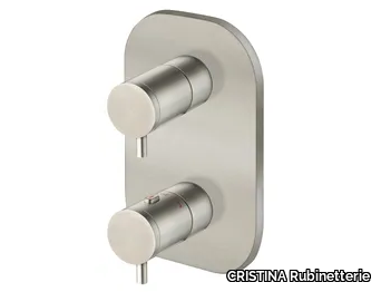 CRIXX753 - Thermostatic shower mixer with plate _ CRISTINA Rubinetterie