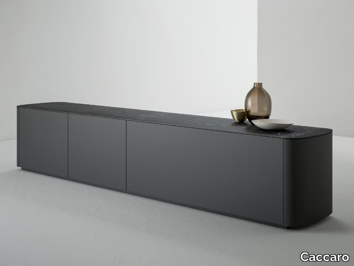 SIDE - Double-sided modular wooden sideboard with doors _ Caccaro