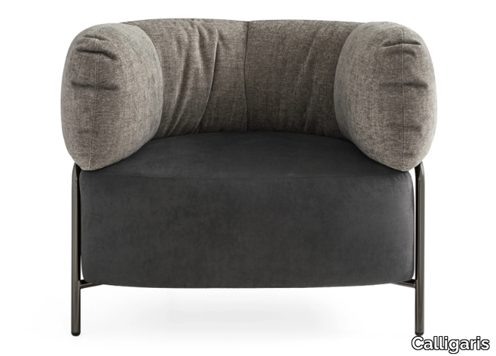 QUADROTTA - Leather armchair _ Calligaris