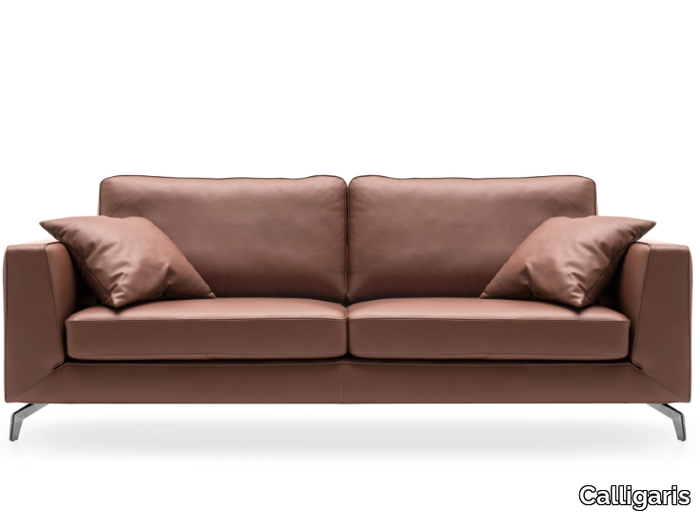 CARRÈ - 2 seater leather sofa _ Calligaris