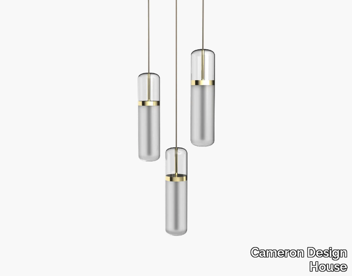 PILL S36-02 - LED handmade blown glass pendant lamp _ Cameron Design House
