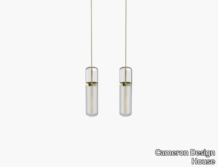 PILL S36-05 - LED handmade blown glass pendant lamp _ Cameron Design House
