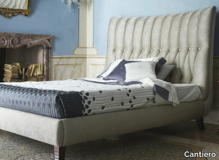 GRAND ÉTOILE - Fabric double bed with upholstered headboard _ Cantiero