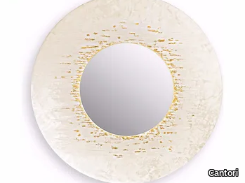 AFRICA GOLDEN CITY - Round wall-mounted framed mirror _ Cantori