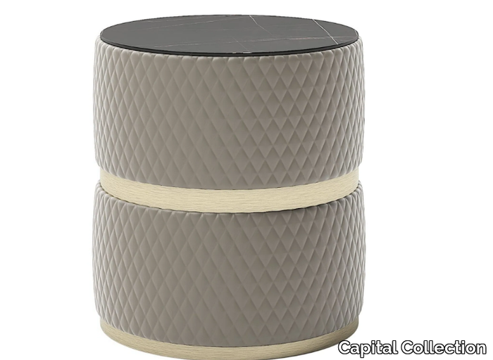 COOKIE - Round fabric high side table _ Capital Collection