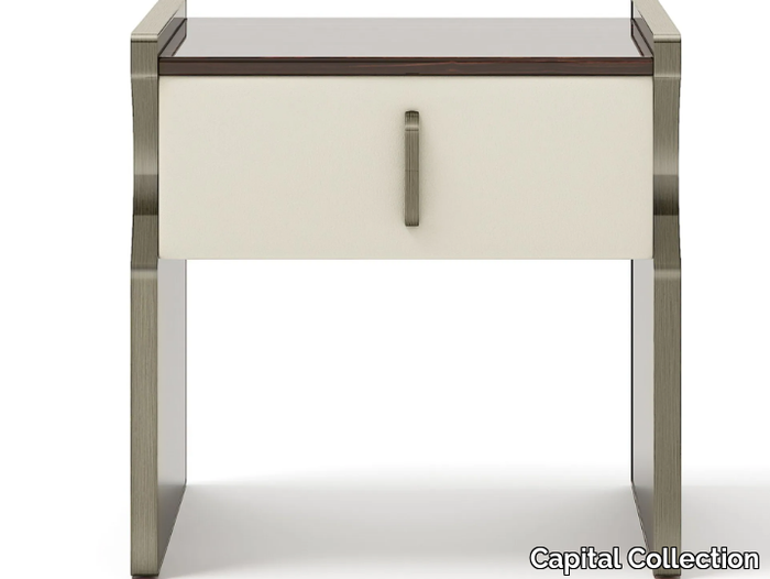 TRILOGY - Rectangular wooden bedside table with drawers _ Capital Collection