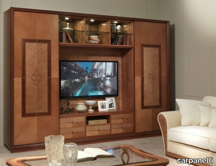 CHARME - Wooden TV wall system _ carpanelli