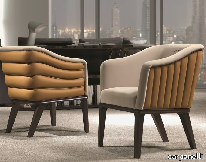 CLUB - Fabric armchair with armrests _ carpanelli