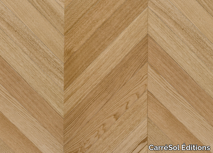 POINT DE HONGRIE CHÊNE CONTRECOLLÉ EUROPÉAN - Brushed oak parquet _ CarréSol Éditions