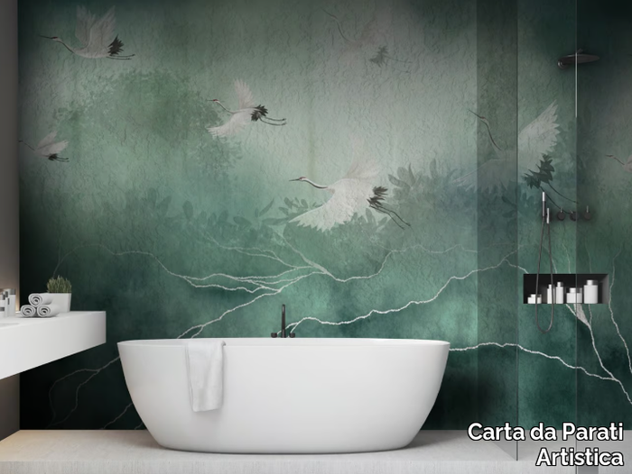 VOLO - Glass-fibre bathroom wallpaper _ Carta da Parati Artistica