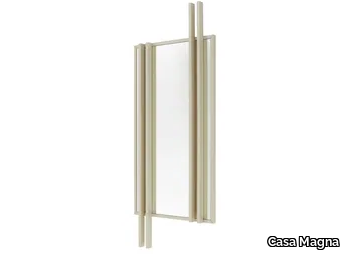 CRUZADO - Rectangular wall mirror with wooden frame _ Casa Magna