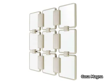 IMPETO - Framed wall-mounted wooden mirror _ Casa Magna