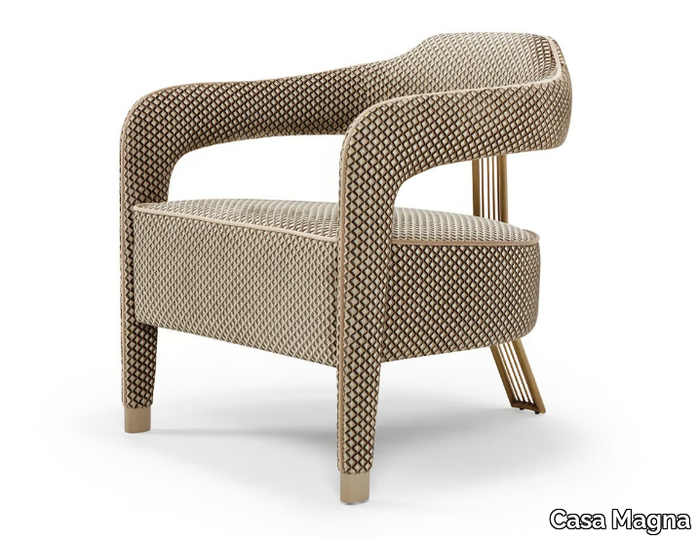 INVICTA II - Fabric easy chair with armrests _ Casa Magna