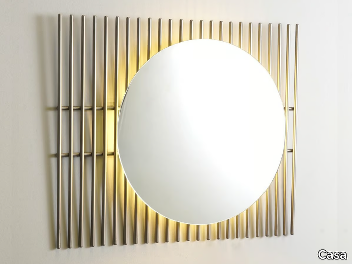 LIMINA - Round wall-mounted mirror with integrated lighting _ Casa