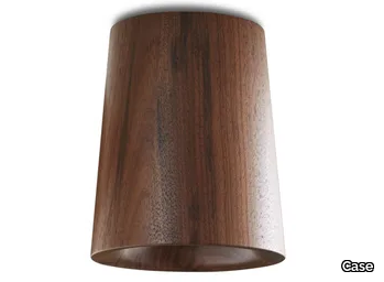 SOLID CONICAL - LED round ceiling walnut spotlight _ Case