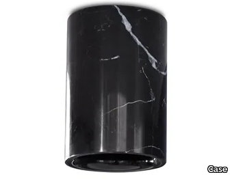 SOLID CYLINDRICAL - LED round ceiling Nero Marquina marble spotlight _ Case