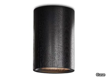 SOLID CYLINDRICAL - LED round ceiling oak spotlight _ Case