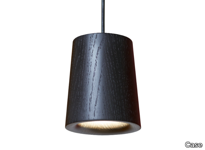 SOLID CONICAL - LED dimmable oak pendant lamp _ Case