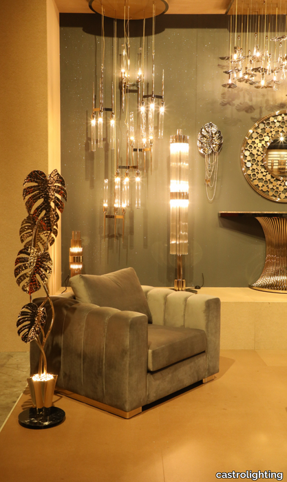 castro-lighting-at-supersalone-cielo-suspension-golden-staircase-chandelier.png