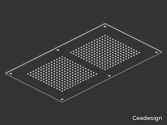 ACQUACHIARA 44 - Ceiling mounted built-in rectangular stainless steel overhead shower _ Ceadesign