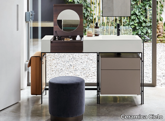 NARCISO - Floor-standing vanity unit with drawers _ Ceramica Cielo