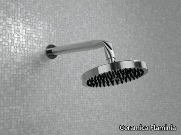 FOLD - Wall-mounted metal overhead shower with arm with anti-lime system _ Ceramica Flaminia