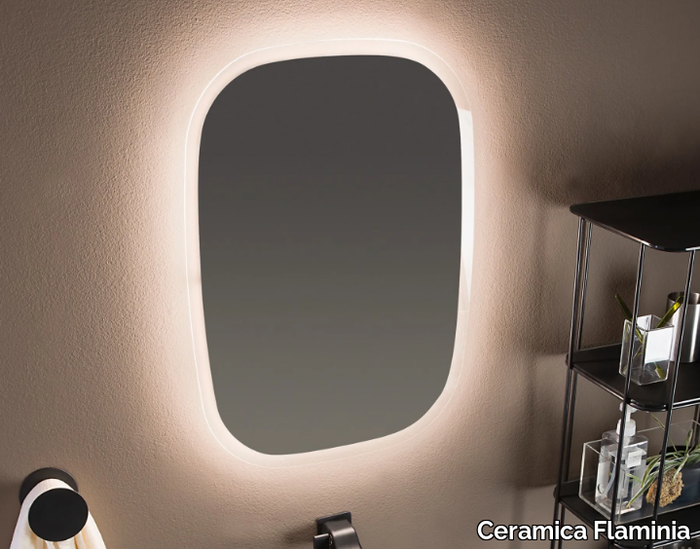 FLAG - Wall-mounted mirror with integrated lighting _ Ceramica Flaminia