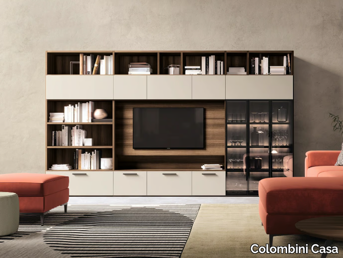 GOLF L.105 - Wooden TV cabinet with shelves _ Colombini Casa