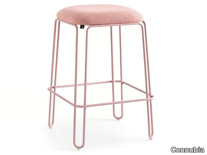 STULLE - Stool with footrest with integrated cushion _ Connubia