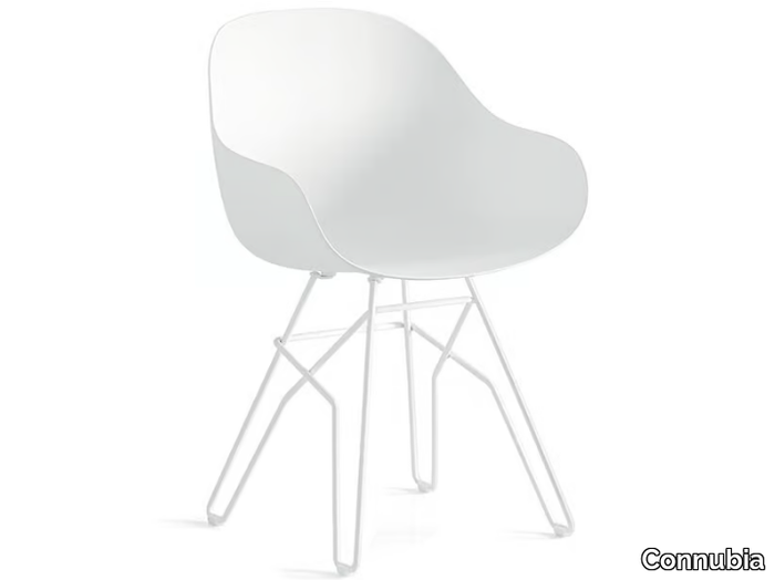 ACADEMY - Trestle-based polypropylene chair _ Connubia