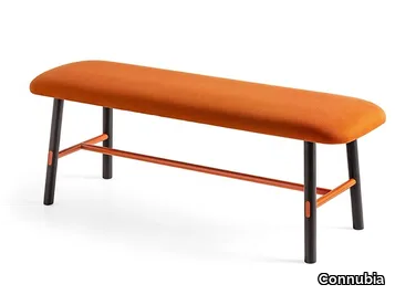 YO! - Upholstered bench with beech legs _ Connubia