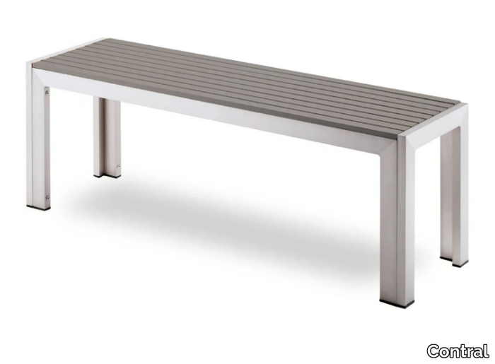 BAVARIA - Powder coated aluminium outdoor bench _ Contral