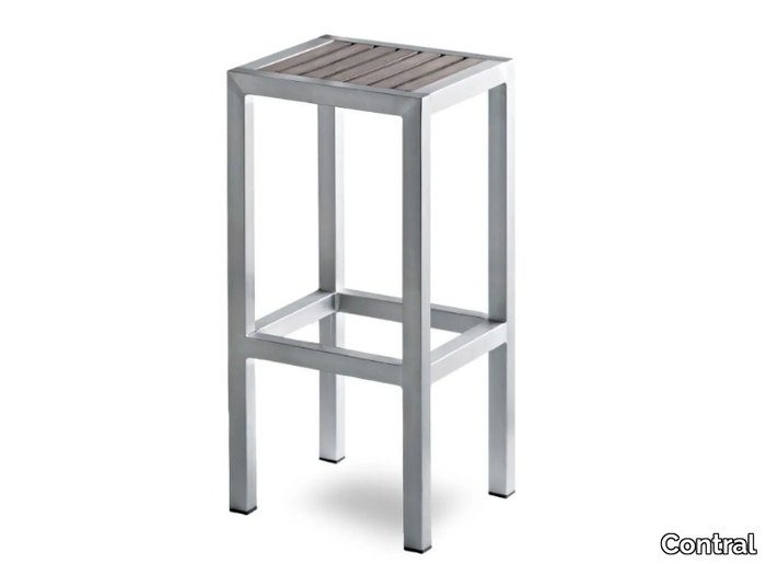 BAVARIA - High Anodized aluminium stool _ Contral