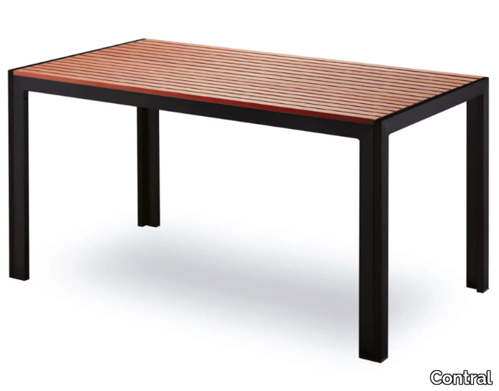 BAVARIA - Rectangular aluminium outdoor table _ Contral