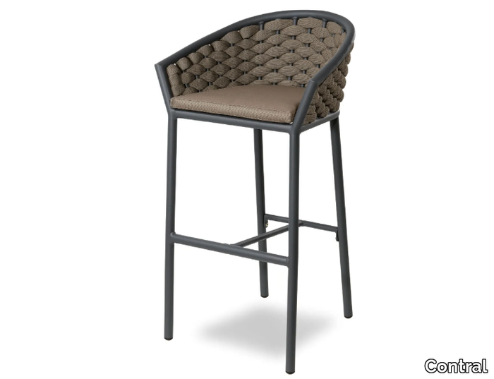 DUB - High aluminium stool with armrests _ Contral