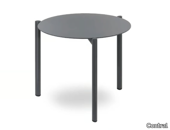 ELITE - Round powder coated aluminium outdoor side table _ Contral