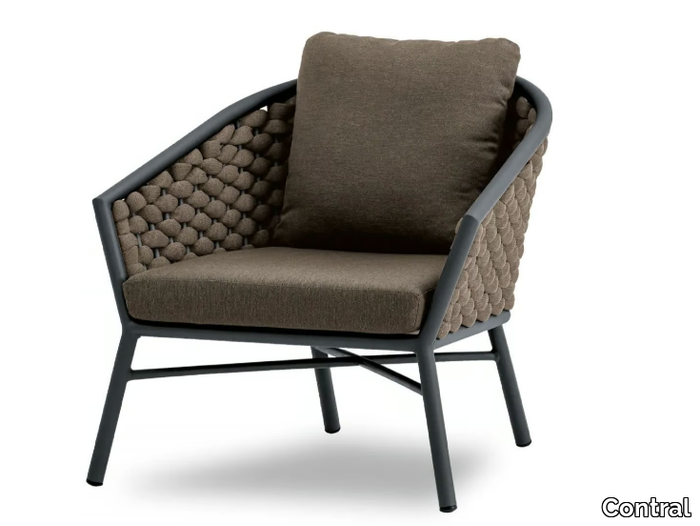 DUB - Fabric outdoor armchair with armrests _ Contral