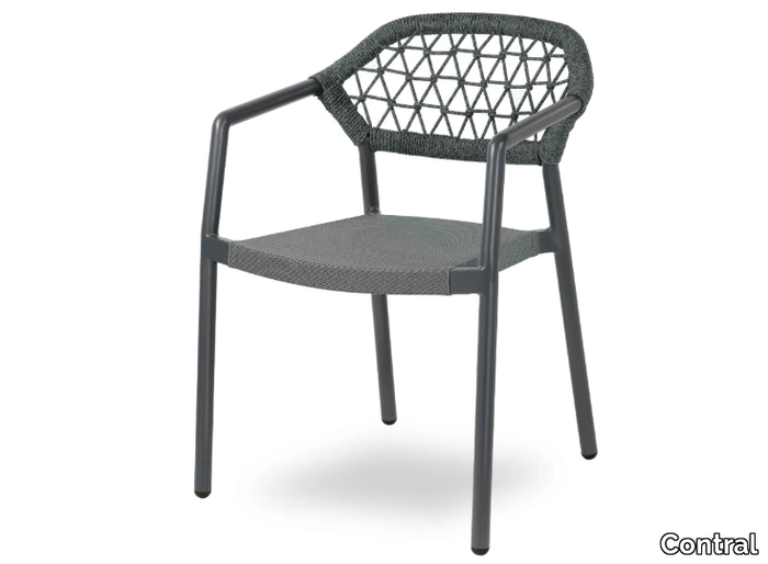 GAUDÌ - Aluminium outdoor chair with armrests _ Contral