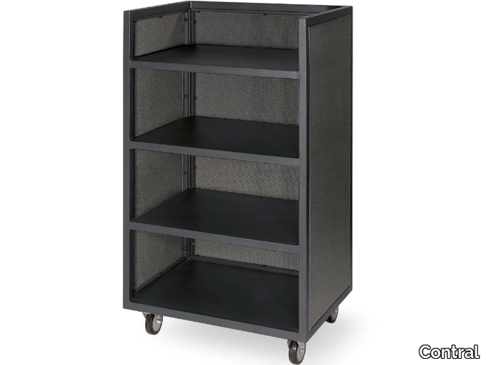 TEX - Aluminium Serving trolley with shelves _ Contral