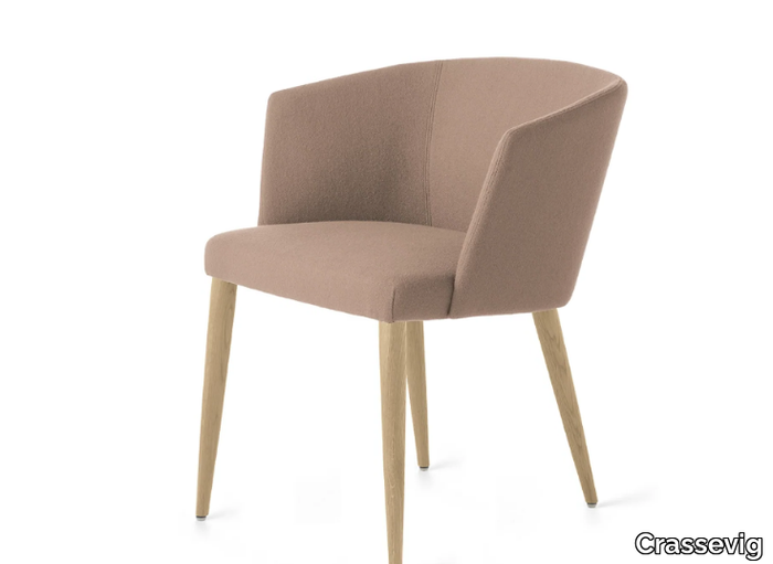 AXEL 74P 4W - Upholstered chair with armrests _ Crassevig