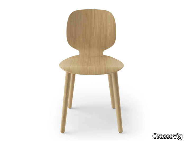 ALIS R 4W - Wood veneer chair _ Crassevig